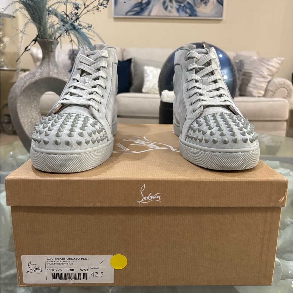 Authentic Christian Louboutin spikes orlato flats Sneakers Retails at $1045 - Picture 2 of 8